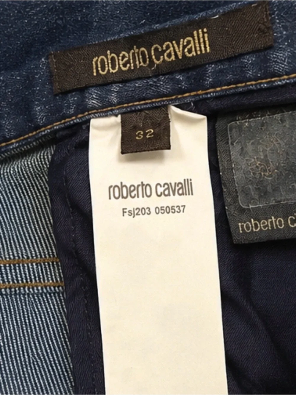 Authentic Roberto Cavalli Designer Jeans | Size 32 | Made in Italy | Luxury Blue
